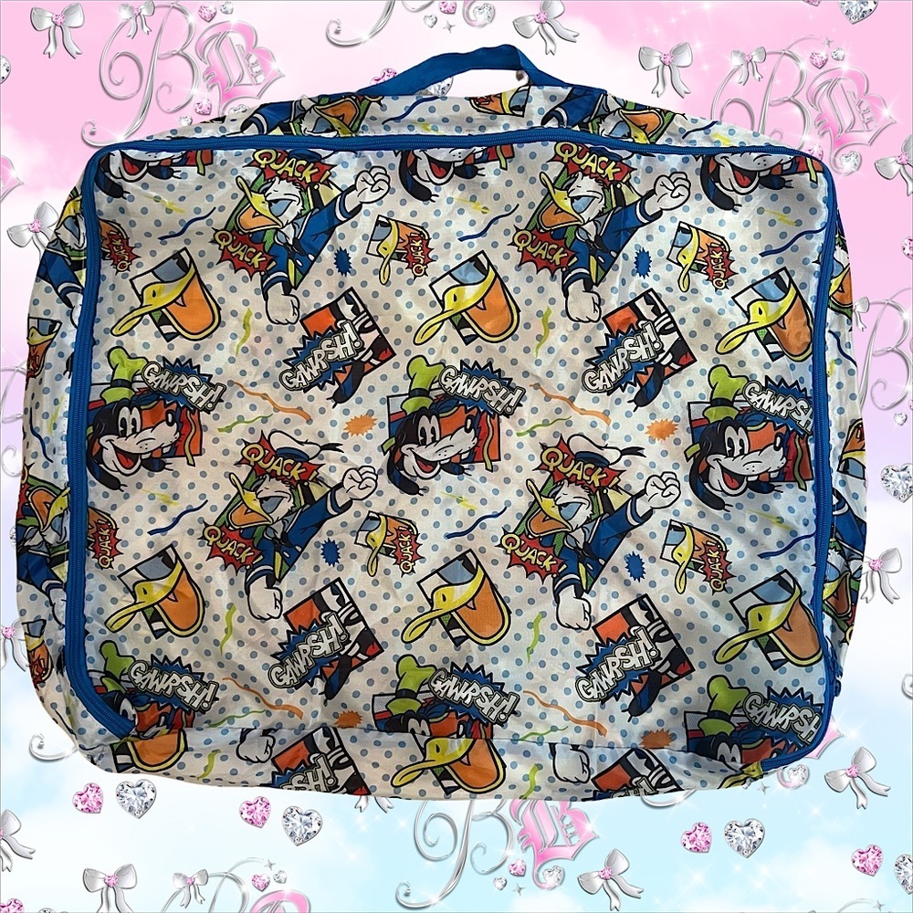 Disney parks Hong Kong bag Donald Duck blue white multicolor lightweight duffle